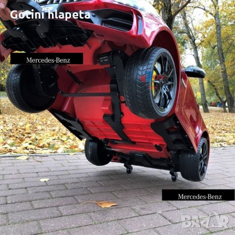 Акумулаторен джип двуместен Mercedes GT R Licensed 2X12V ,MP4, с меки гуми, снимка 8 - Детски велосипеди, триколки и коли - 34367828