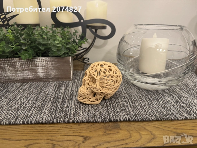 Фигурка Human skull / Череп статуетка, снимка 4 - Декорация за дома - 53279910