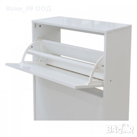 121см Висок бял шкаф за обувки, снимка 3 - Шкафове - 39595767