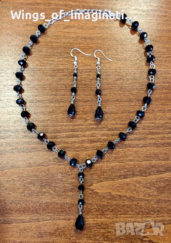 Комплект колие и обеци ръчна изрботка