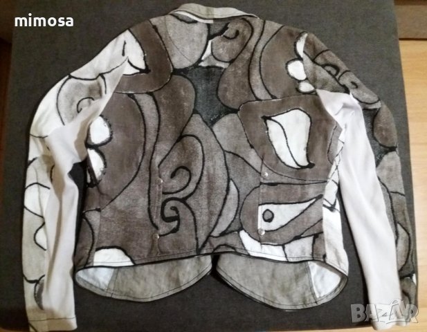 Късо ленено сако, снимка 4 - Сака - 38108290