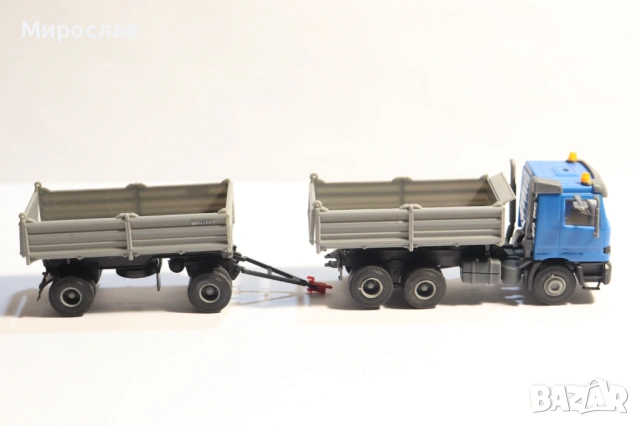 KIBRI H0 1/87 MERCEDES ACTROS САМОСВАЛ ГОНДОЛА КАМИОН МОДЕЛ, снимка 6 - Колекции - 53129136