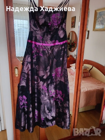 Официална дълга рокля от вискоза , снимка 3 - Рокли - 54111577