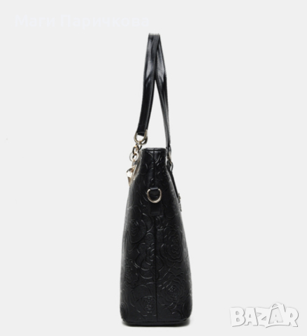 Комплект от 6 броя луксозни дамски чанти /Цвят: Черен;, снимка 7 - Чанти - 44642997