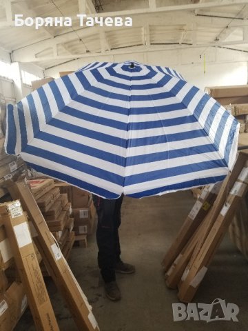 Плажен чадър / Градински Чадър с чупещо се рамо 18078, снимка 3 - Градински мебели, декорация  - 36626645