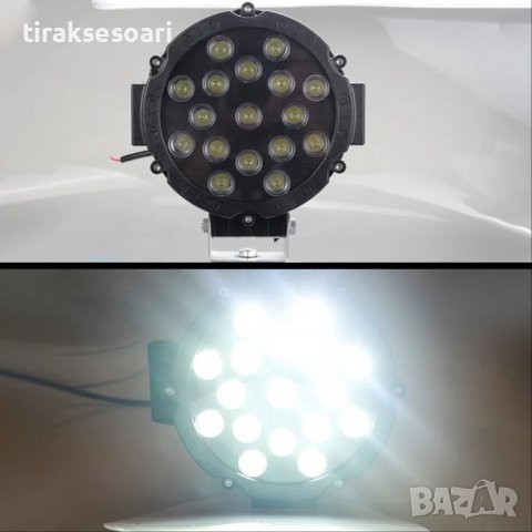 Комплект 2 БРОЯ LED диодни фарове LED диодни халогени за Offroad офроуд светлини фарове, снимка 4 - Аксесоари и консумативи - 20106244