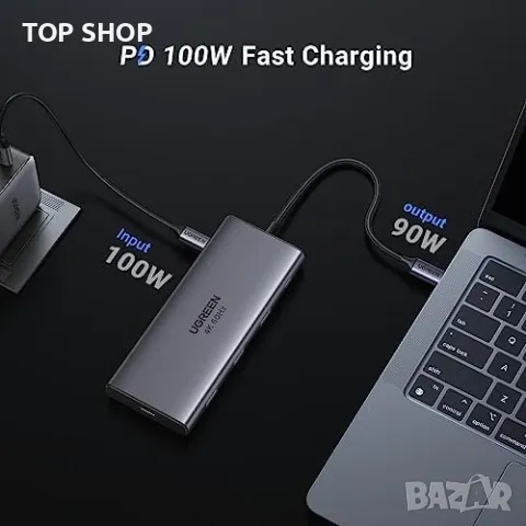 Нова USB C докинг станция с 4K60Hz HDMI USB-C и USB-A портове, снимка 2 - Друга електроника - 49498023