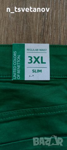 Детски юношески панталони дънки Benetton, снимка 3 - Детски панталони и дънки - 36788811