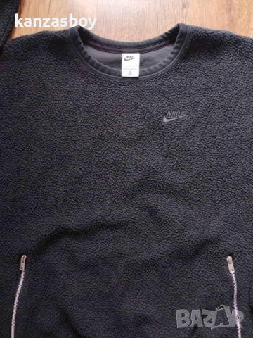 Nike Club Fleece Men's Winterized Crew - мъжка шерпа блуза С, снимка 4 - Спортни дрехи, екипи - 53180087