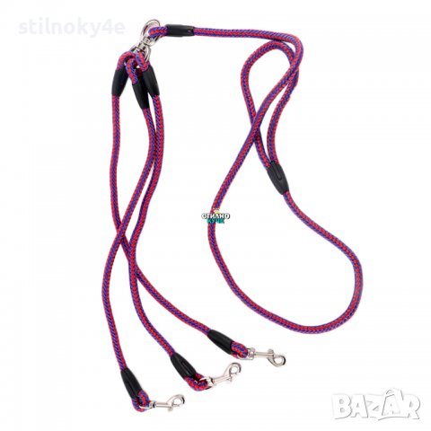 Тройна каишка за кучета Повод за три кучета Троен кучешки повод Тройни поводи за кучета, снимка 2 - За кучета - 38863649