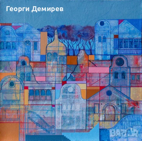 Пейзаж - акрил, масло, платно, снимка 2 - Картини - 56127799