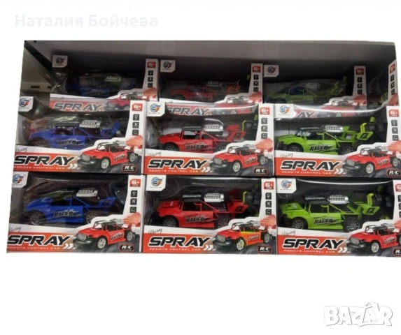 Състезателна турбо кола-пикап с дистанционно управление и функция за изкарване на дим