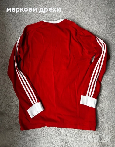 ADIDAS 3-STRIPES LONGSLEEVE TEE L, снимка 4 - Блузи - 52832736