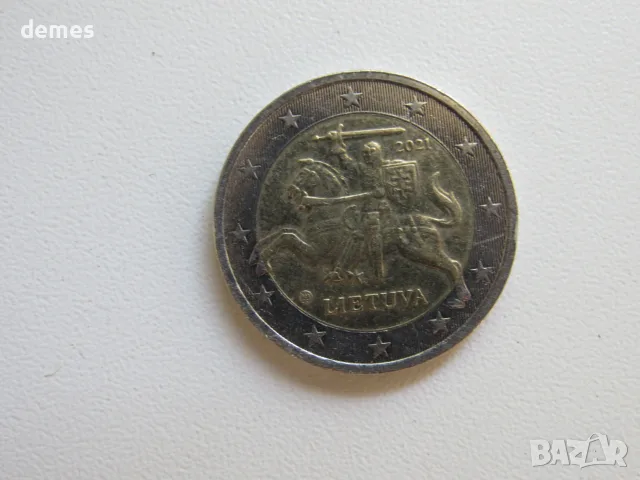 2 евро-Литва, 2021, 655 m, снимка 2 - Нумизматика и бонистика - 56069428