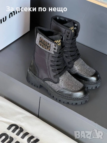Miu Miu Дамски Боти Миу Миу - 3 Налични Цвята Код SK549, снимка 6 - Дамски боти - 53050721