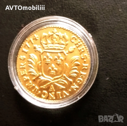 Позлатена монета от 1774г, снимка 4 - Нумизматика и бонистика - 52304981