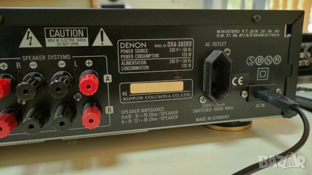 Ресийвър (усилвател с радио) DENON DRA 385 RD, снимка 6 - Ресийвъри, усилватели, смесителни пултове - 42050643