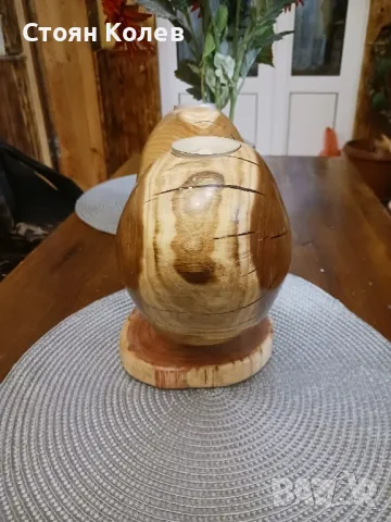 Дървено сърце свещеник , снимка 4 - Декорация за дома - 38246639