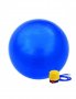Гимнастическа топка 65 см - синя, с помпа, снимка 1 - Фитнес уреди - 37976669