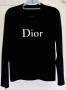 Черна блуза Dior стил, плътен памук, отлична изработка, унисекс, снимка 2