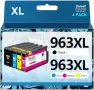 Нов Комплект 963XL мастилени касети за HP OfficeJet Pro 4 цвята тонер принтер мастило печат, снимка 1
