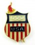 САЩ Олимпийски комитет-Олимпийски значки-Олимпиада, снимка 1