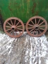 Колела от дървена каруца, снимка 1