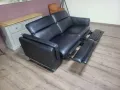 ПРОМОЦИЯ!!! Черен кожен диван тройка с ел. релакс механизъм "Sandro", снимка 4