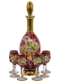 Murano Italy   Circa 1957  Bischoff Cordials Venetian Italian set with  Ruby Red end 18 k Gold  , снимка 8