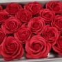 6384 Декоративна червена сапунена роза, 6 см, снимка 1