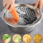 Многофункционално ренде 3в1 с купа за салата и съд за отцеждане, снимка 4