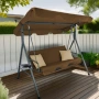 Градинска люлка A-Type с бежови възглавници и поставки за напитки - елегантност и комфорт, снимка 1