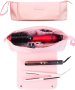 ANGENIL 2 в 1 термоустойчива чанта за уреди за оформяне на коса -четка, преса, маша, розова