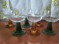 Ретро стъклени чаши цветно стъкло , снимка 1 - Антикварни и старинни предмети - 44927570