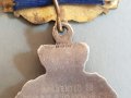 Сребърен 1920 емайл Медал Орден Масонски Англия Бирмингам, снимка 12