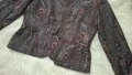 УНИКАЛНО сако в пейсли кафяв-петролио цветове принт М/Л размер , снимка 5
