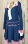 L Тъмно син моряшки дамски костьом/ рокля /, снимка 2