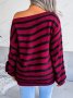 Дамски свободен пуловер с права яка и отворени рамена, 3цвята - 023, снимка 9