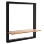 Декоративен рафт с черна рамка Mercado Trade, Дърво , снимка 2