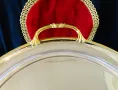 Поднос,плато Gold 24 K,42 см.,с дръжки. , снимка 3