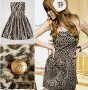 Леопардова рокля тип бюстие, снимка 1
