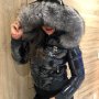 Дамско яке Karl Lagerfeld черно с лисица, снимка 1 - Якета - 31780316