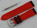 СИЛИКОНОВА КАИШКА ЧЕРНА С ЧЕРВЕНО- 18мм + ПОДАРЪК, снимка 5