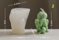 3D Ангел в 4 пози силиконов молд форма калъп фондан гипс смола свещ сапун пита декор, снимка 3