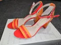 Красиви дамски сандали голям номер 40 оранжеви, снимка 2