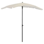 vidaXL Градински чадър с прът, 200x130 см, пясъчен（SKU:315551