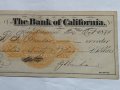 USA 1871 The Bank of California чек за $ 960, снимка 3