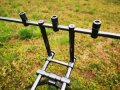  Масивна шаранджийска стойка за 5 въдици с три комплекта крака, снимка 7