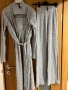 Нов сив памучен памук  сет комплект от три части костюм 3 в 1 дълга жилетка , блуза панталон , снимка 3