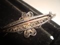 ЮВЕЛИРНО РЪЧНО ИЗРАБОТЕНА СТАРИННА СРЕБЪРНА ФЛОРАЛНА БРОШКА АРТ НУВО РЕТРО АРТ БИЖУ ФИЛИГРАН 17254, снимка 12